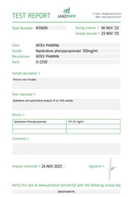 Intex Pharma NPP-100 (Nandrolone Phenylpropionate)