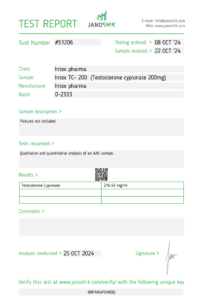 Intex Pharma Test Cyp 200mg/1ml