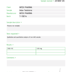 Intex Pharma Testolone RAD140 (10mg)