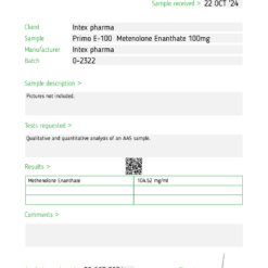 Intex Pharma Primo E-100 Methenolone Enanthate-10